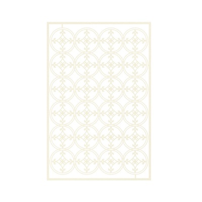 Placa branca com padrão geométrico bege