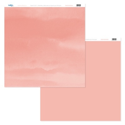 Papel decorativo scrap rosa com cabeçalho e código de barras