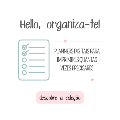 Banner promocional com texto sobre planners digitais e botão para descobrir a coleção