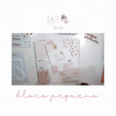 Bloco pequeno de papel para artsanato em cores pastéis e padrões variados