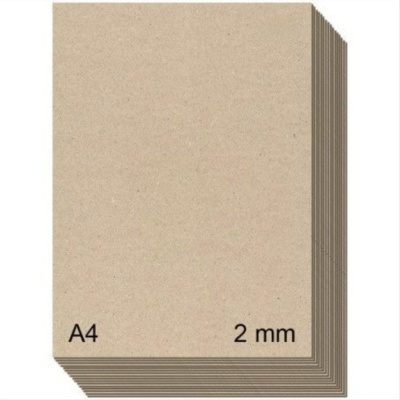 folhas de papel castanho claro A4 com 2 mm de espessura
