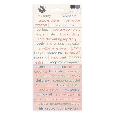 Autocolantes com frases motivacionais coloridas