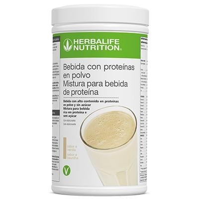 Embalagem branca de Herbalife Nutrition bebida em pó com proteínas