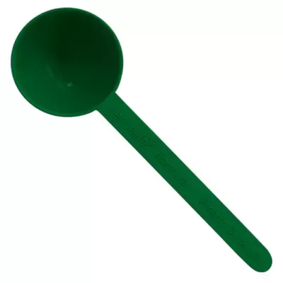 Colher medidora de plástico verde