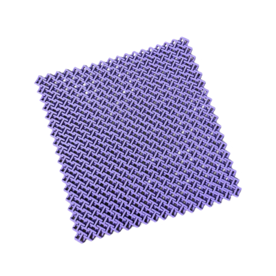 Tapete quadrado roxo entrelaçado de plástico com textura padrão
