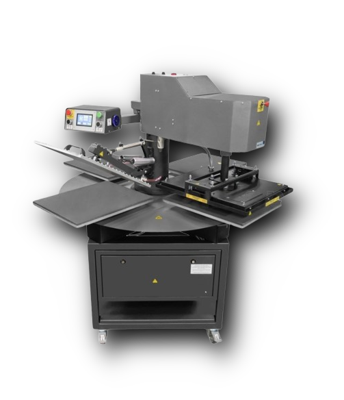 SCHULZE AIR 4 PRESS 40x50 Máquina de impressão térmica industrial cinza escuro com base preta e monitor LCD