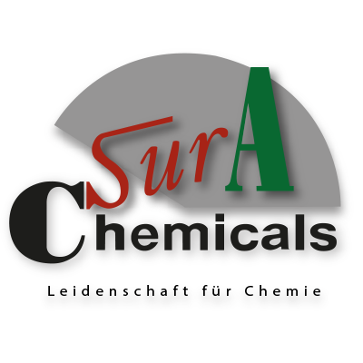 Logótipo da SurA Chemicals com slogan em alemão