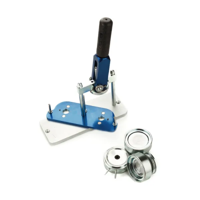 Máquina de botão manual com alavanca e botões metálicos