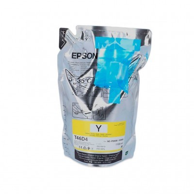 Saco de tinta amarelo Epson T46D4 em embalagem prateada