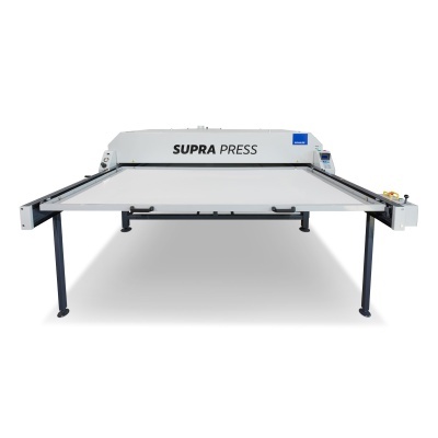 Prensa industrial SUPRA PRESS branca e cinzenta com base metálica preta