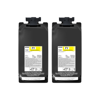 Dois pacotes pretos de tinta para impressora Epson T5317 com etiquetas