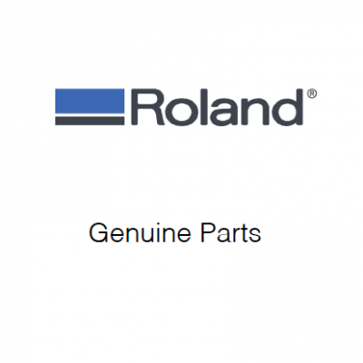 Logótipo Roland com texto Genuine Parts em fundo branco