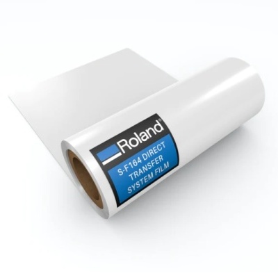 Rolo branco de filme de transferência direta Roland S-F164 com etiqueta azul