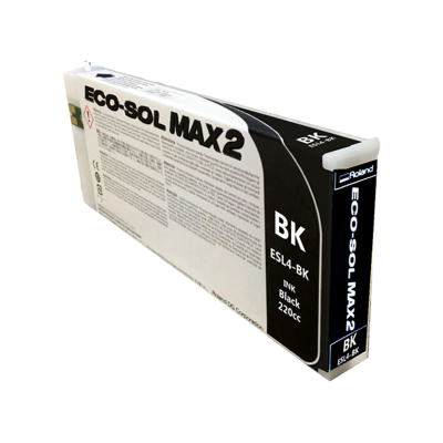 Caixa de tinta preta Roland ECO-SOL MAX 2, 220cc, BK ESI4-BK