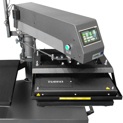 Máquina de estampar roupa elétrica com visor digital e superfície de prensagem TURBO