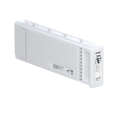 Cartucho de tinta Epson T800S branco com etiqueta e área ventilada