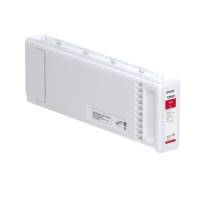 Cartucho de tinta Epson T0809D vermelho para impressora, corpo branco plástico