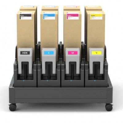 Suporte de carga móvel com quatro cartuchos de tinta para impressoras