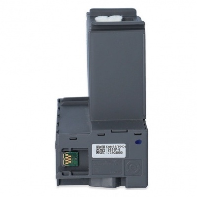 Cartucho de tinta cinzento com etiqueta e chip