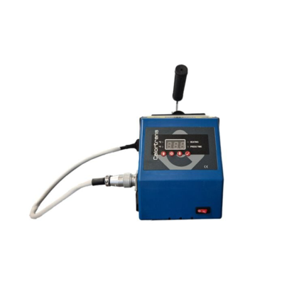 Máquina azul Celartrans 7416 com ecrã digital e alavanca preta