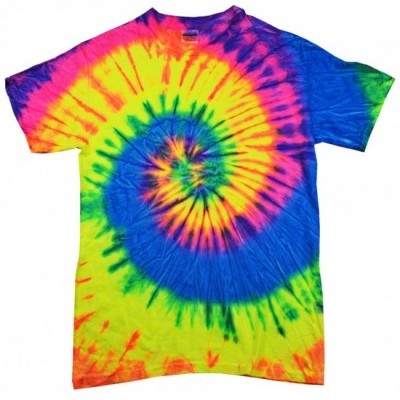 Camisola tie-dye espiral colorida