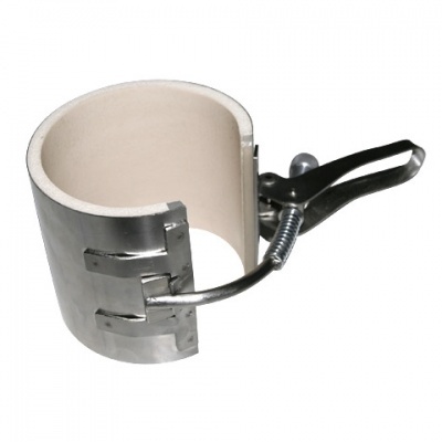 Resistência elétrica cilíndrica com grampo de fixação