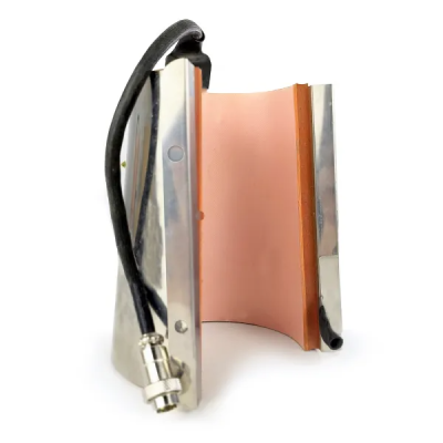 Antena painel metálica com cerâmica laranja e cabo preto