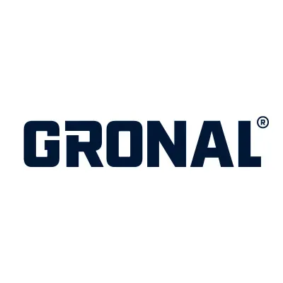 Logótipo azul GRONAL sobre fundo branco