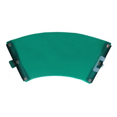 Visor de proteção facial verde com rebites e presilhas