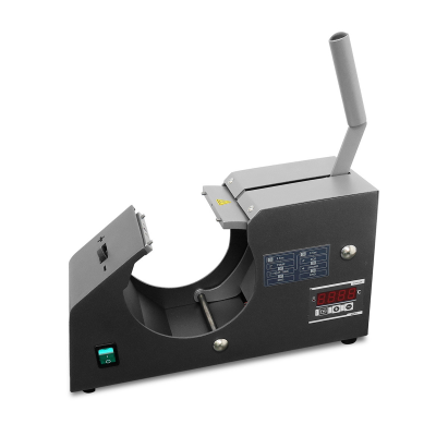 Máquina de aquecimento preta com controlo digital e alavanca vertical