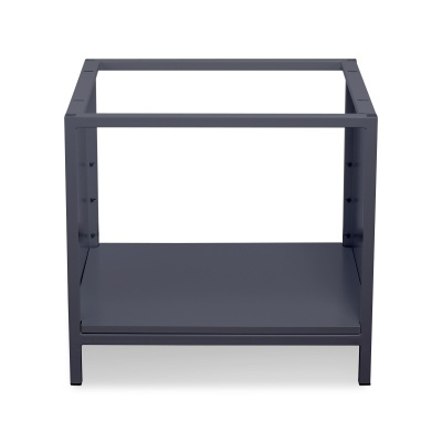 Estrutura metálica cinza retangular para móvel