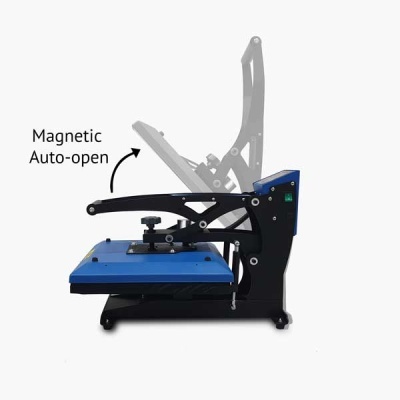 Máquina de impressão térmica preta e azul com função Magnetic Auto-open