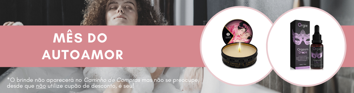 Promoção Mês do Autoamor com pó compacto e sérum facial em destaque