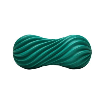 Produto verde esmeralda textura ondulada oval