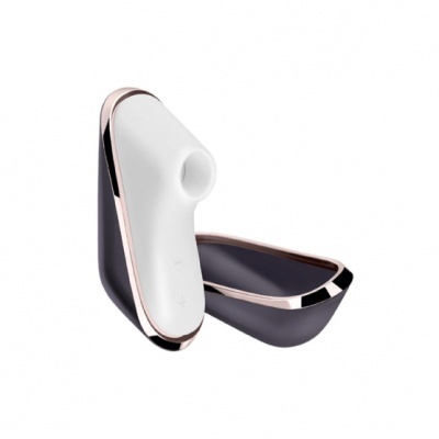 Dispositivo eletrónico branco preto com bordas douradas e estojo