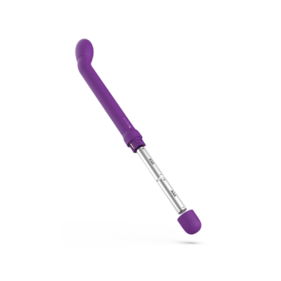Varinha de massagem roxa com cabo metálico prateado ajustável