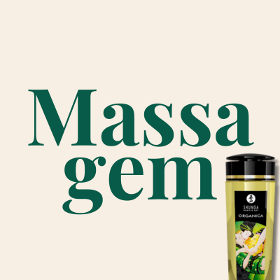 Frasco de massa gem Shunga Orgânica com rótulo preto e amarelo e texto massa gem ao lado