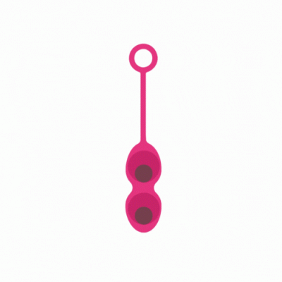 Bolas de geisha rosa com anel de extração em fundo branco