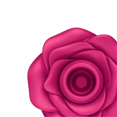 Flor artificial rosa com pétalas arredondadas e padrão circular no centro