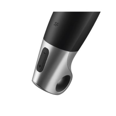 Aparelho de barbear ou aparador preto e prateado com botões de controle