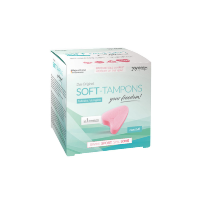 Caixa de tampões suaves sem fio Soft-Tampons, cores branca, azul e rosa