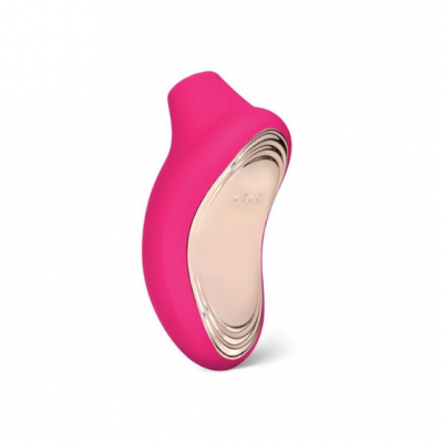 Produto rosa ergonómico com superfície dourada e texto gravado L*U*X