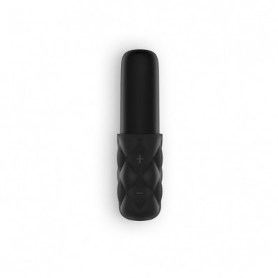 Dispositivo pequeno preto com botões em fundo branco