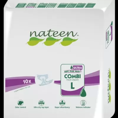 Embalagem do produto Nateen fraldas para adultos tamanho L
