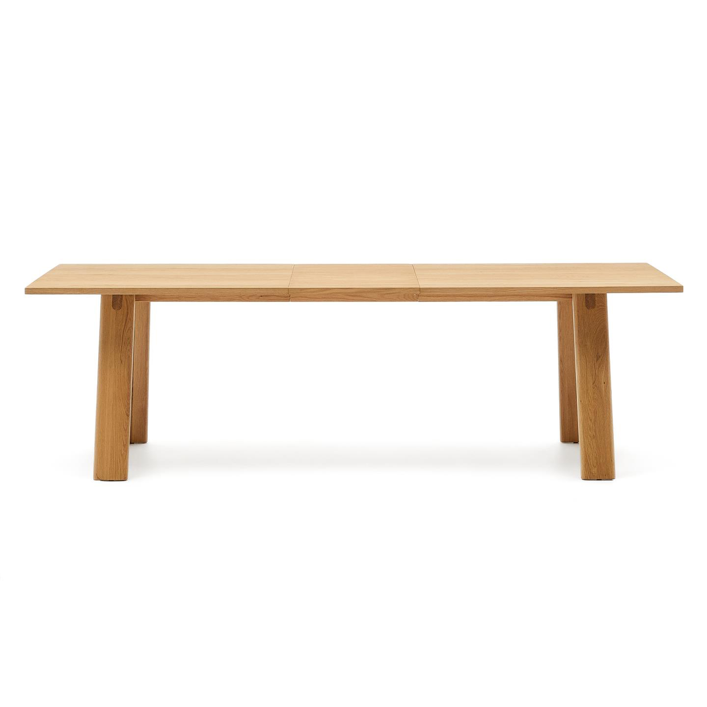 Mesa extensível Allen, madeira carvalho, 200(250)x95 Mesa extensível de madeira clara com pés cilíndricos