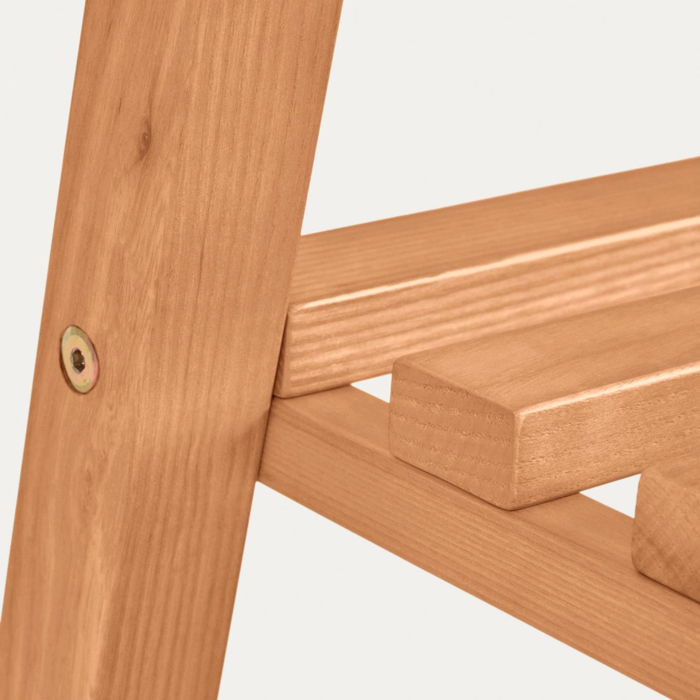 Suporte p/cabides Marila, madeira, 99x148 Estrutura de móvel em madeira clara com barras lisas e parafusos visíveis