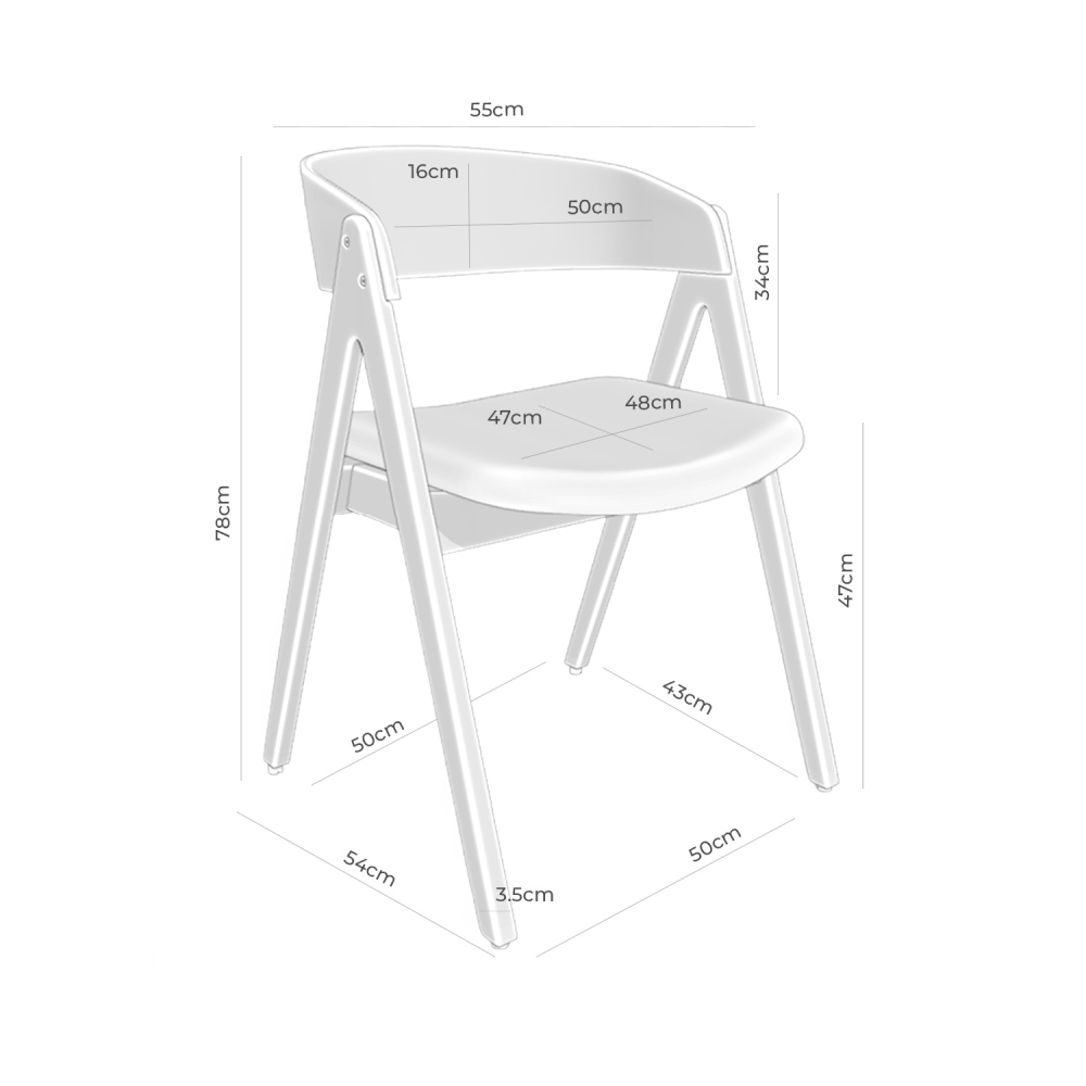 Cadeira estofada com braços em carvalho Rina cadeira branca em madeira com dimensões