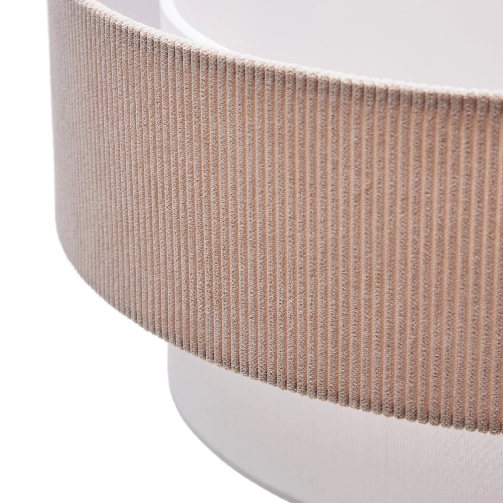 Candeeiro de Teto em Bombazine Biana Ø40x16 Cerca de proteção para cama bege com padrão riscas verticais