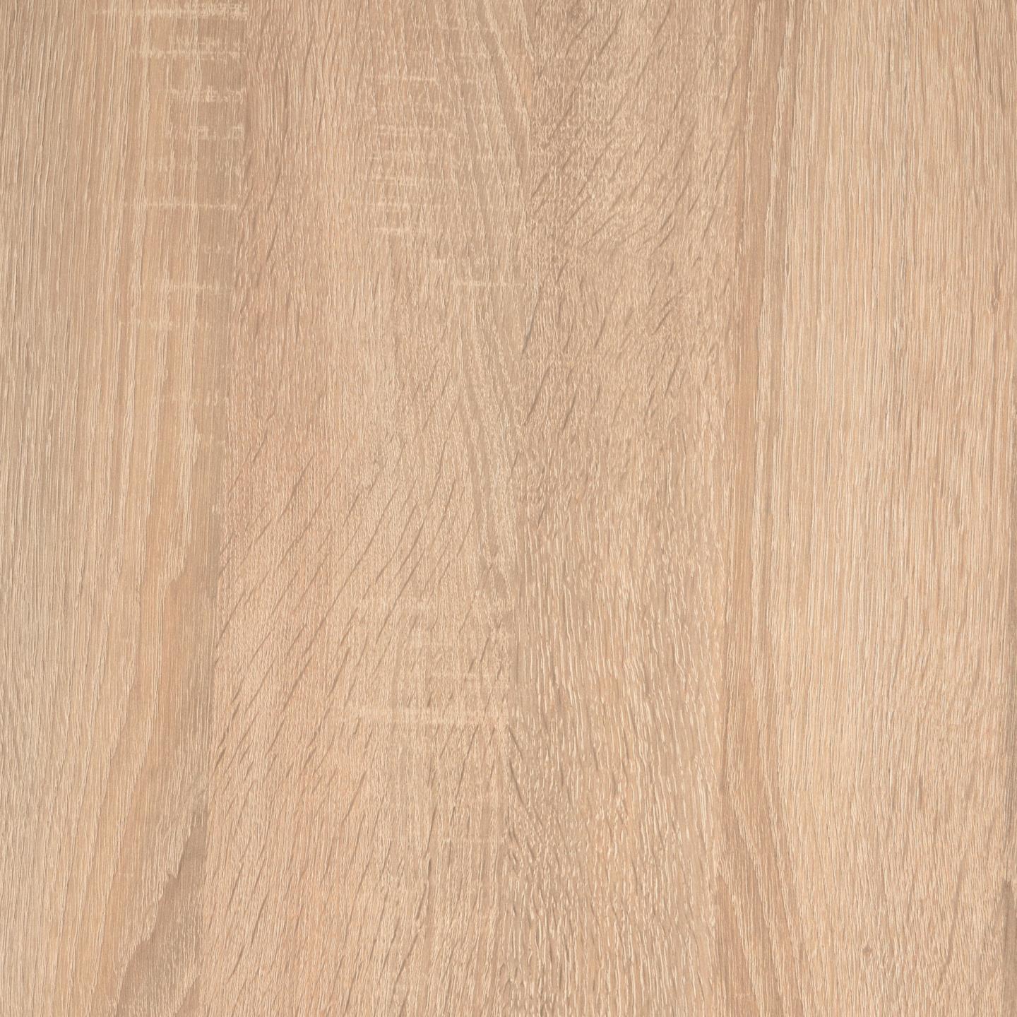 Mesa de jantar Arge, melamina/metal, Ø120x75 Madeira clara com padrão natural e veios castanhos