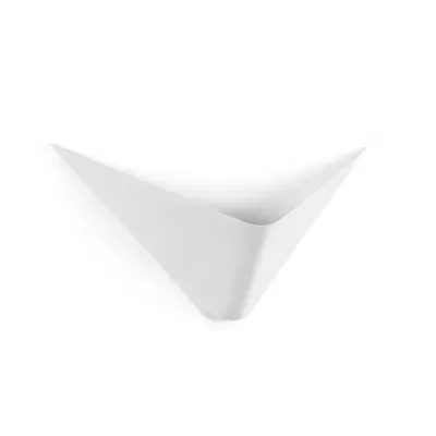 Máscara de proteção branca triangular de tecido